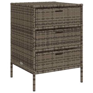 vidaXL opbevaringsskab til haven 55x59x80 cm polyrattan gr&aring;