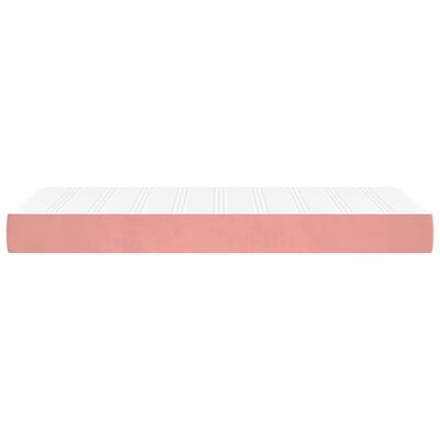 vidaXL springmadras med pocketfjedre 80x200x20 cm fløjl pink