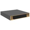 vidaXL væghylder 2 stk. 23x23,5x3,8 cm MDF grå højglans