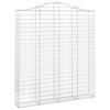 vidaXL buede gabionkurve 8 stk. 200x30x220/240 cm galvaniseret jern