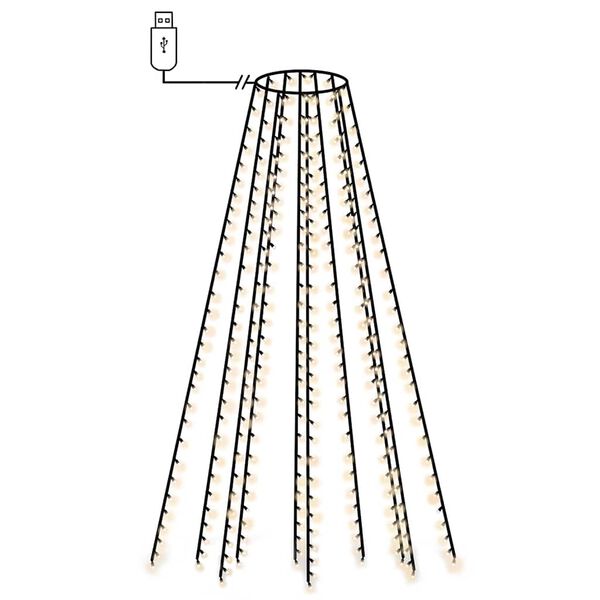 vidaXL lysnet til juletr&aelig; 150 lysdioder 150 cm