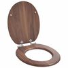vidaXL Bl&oslash;dt lukket toiletbr&aelig;t Brun 44 x 38 cm MDF plade