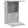 vidaXL Sidebord med hjul Beton Gr&aring; 40 x 35 x 60 cm Konstrueret tr&aelig;