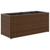 vidaXL plantekasser 2 stk. med 2 potter 72x30x32 cm polyrattan brun