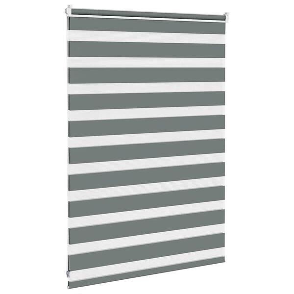 vidaXL zebragardin m&oslash;rkegr&aring; 105x100 cm stofbredde 100,9 cm polyester