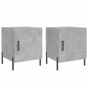 vidaXL sengeborde 2 stk. 40x40x50 cm konstrueret tr&aelig; betongr&aring;