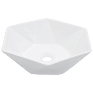 vidaXL h&aring;ndvask 41 x 36,5 x 12 cm keramik hvid