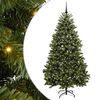 vidaXL Kunstigt juletr&aelig; 210 cm 300 LED'er Varm hvid PVC og St&aring;l Gr&oslash;n