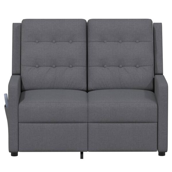 vidaXL 2-personers massagestol stof lysegrå