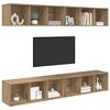vidaXL TV-møbelsæt Vægmonteret 4 pcs Artisan Egetræ 37 x 37 x 107,5 cm