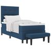 vidaXL Box spring seng med hovedg&aelig;rde Bl&aring; 80 x 200 cm Stof
