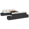 vidaXL Havesofa S&aelig;t 9 stk. Sort polyrattan
