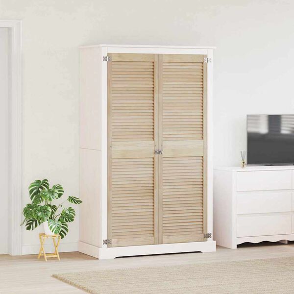 vidaXL Skabsd&oslash;r 2 pcs Naturfarvet 170 x 2,1 x 49,5 cm Massiv fyrretr&aelig;