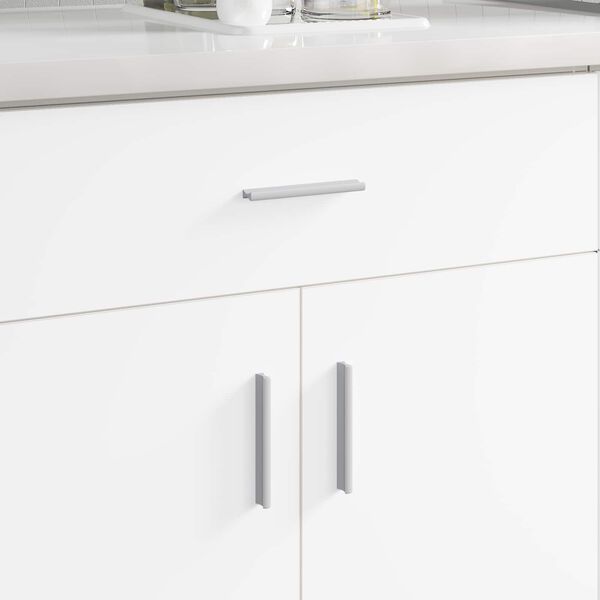 vidaXL H&aring;ndtag Ensfarvet 828 pcs S&oslash;lv 105.7 x 7.4 x 15.5 mm Aluminium