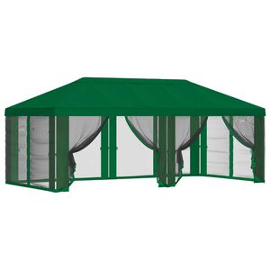 vidaXL Gazebo Cover med sidev&aelig;gge Gr&oslash;n 600,5 x 300,5 cm Polyester