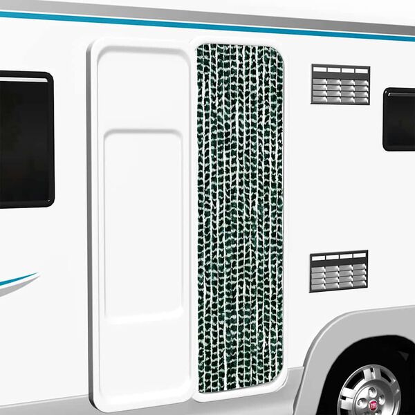 vidaXL insektgardin 56x185 cm chenille gr&oslash;n og hvid