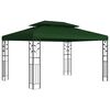 vidaXL Pavillon 3,97 x 2,96 x 2,68 m Gr&oslash;n Polyester og St&aring;l