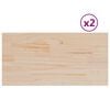 vidaXL bordplader 2 stk. 60x30x2,5 cm rektangul&aelig;r massivt fyrretr&aelig;