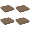 vidaXL 4-Stykke S&aelig;depuder VUGHT 4 pcs 100% polyester Gr&aring;brun