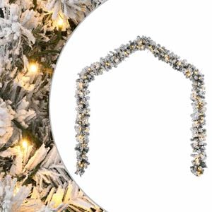 vidaXL julegirlande med LED-lys gr&oslash;n 5 m PVC
