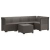 vidaXL 5-personers Havem&oslash;bel Sofa Rattan Look PP Lysegr&aring;