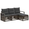 vidaXL Havesofa S&aelig;t 4 stk. Gr&aring; polyrattan
