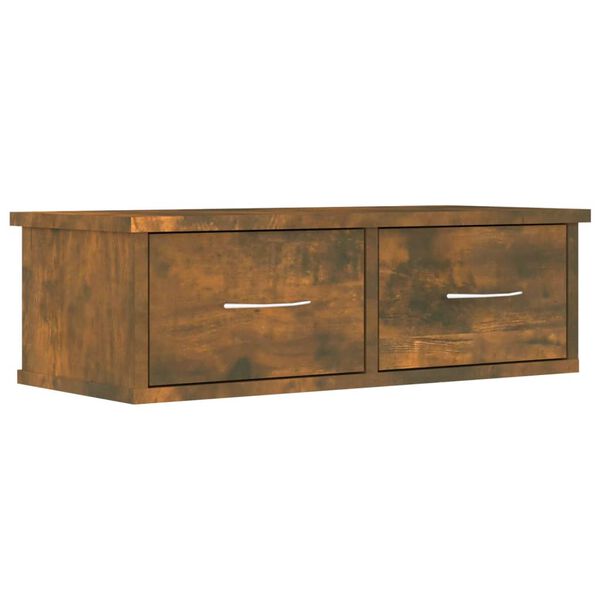 vidaXL v&aelig;gskab 60x26x18,5 cm konstrueret tr&aelig; r&oslash;get egetr&aelig;sfarve