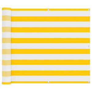 vidaXL Altan Sk&aelig;rm Gul og Hvid 100 x 800 cm Oxford stof