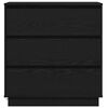 vidaXL Natskab med skuffe Sort eg 71 x 34,5 x 75 cm Konstrueret tr&aelig;
