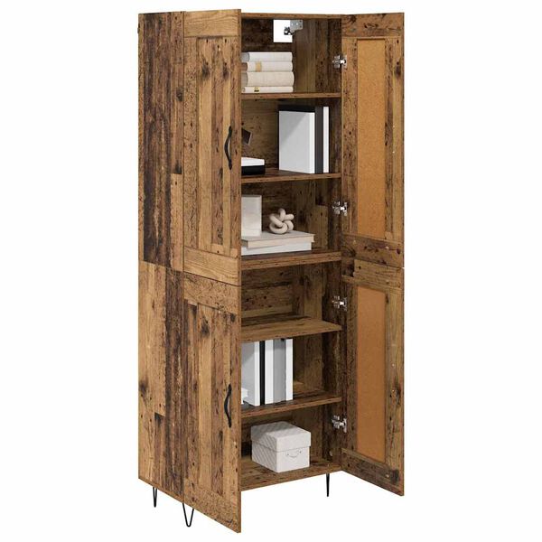 vidaXL Highboard Gammelt tr&aelig; 69,5 x 34 x 180 cm Konstrueret tr&aelig;