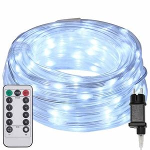vidaXL Sejllys med 120 LED'er Kold Hvid 5 m PVC