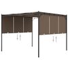 vidaXL havepavillon med gardin 3x3x2,25 m gr&aring;brun