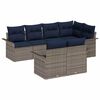 vidaXL Havesofa S&aelig;t med pude med opbevaring 7 pcs Gr&aring; Poly rattan