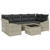 vidaXL Sofa S&aelig;t 7 stk. Lysegr&aring; 55 x 55 x 37 cm polyrattan