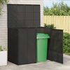 vidaXL Affaldsbin boks 2 pcs Sort 65 x 80 x 115 cm Polyethylen