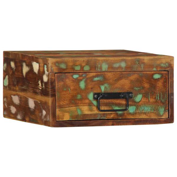 vidaXL væghængte sengeborde 2 stk. massivt genbrugstræ