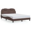 vidaXL sengeramme uden madras Viana 140x190 cm kunstl&aelig;der brun