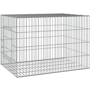 vidaXL kaninbur 78x54x54 cm galvaniseret jern