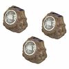 Luxform soldrevet LED-havelampe stenlook Andes 3 stk.