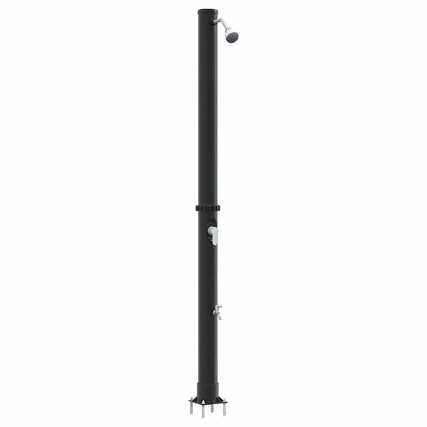 vidaXL Udendørs solbruser Sort 217 cm PVC og aluminium