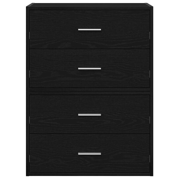 vidaXL skabe med 2 skuffer 2 stk. 60x31x40 cm konstrueret tr&aelig; sort-eg