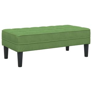 vidaXL b&aelig;nk med pude Lys gr&oslash;n 113 x 57 x 39 cm Fl&oslash;jl