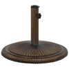 vidaXL parasolfod 45x45x30 cm st&oslash;bejern bronzefarvet