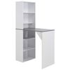vidaXL barbord med skab 115x59x200 cm hvid