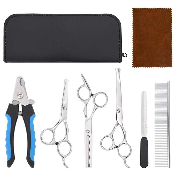 vidaXL hundesakse 6 dele rustfrit stål