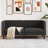 vidaXL Sofa Sort 174 x 74,5 x 70,5 cm PVC