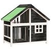 vidaXL hundehus 96x60,5x87 cm massivt fyrretr&aelig; gr&aring;
