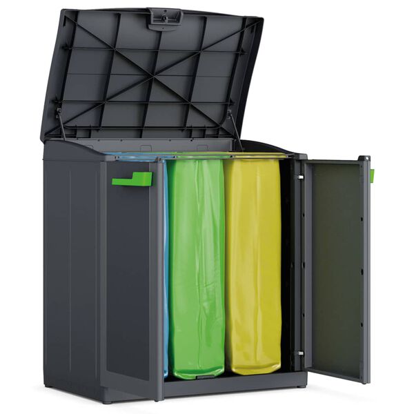 Keter affaldssorteringssystem Moby Compact Recycling System 100 cm grå