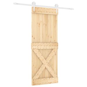 vidaXL Skyded&oslash;r 80 x 210 cm Massivt Fyrretr&aelig; (Ubehandlet)
