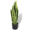 vidaXL kunstig sansevieria-plante med urtepotte 65 cm grøn